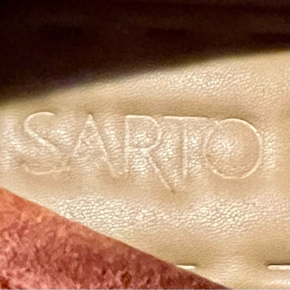 SARTO by Franco Sarto Orange Suede Loafers – Size 4M (EU 34) - Picture 6 of 8